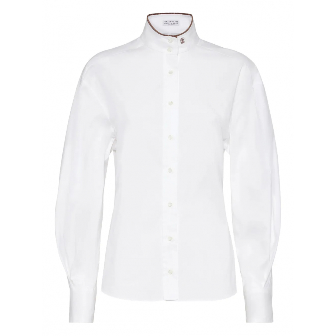 'Shiny Collar Detail' Hemd für Damen