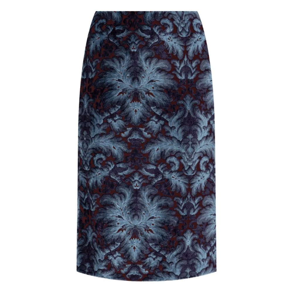 Jupe Midi 'Damask-Pattern' pour Femmes