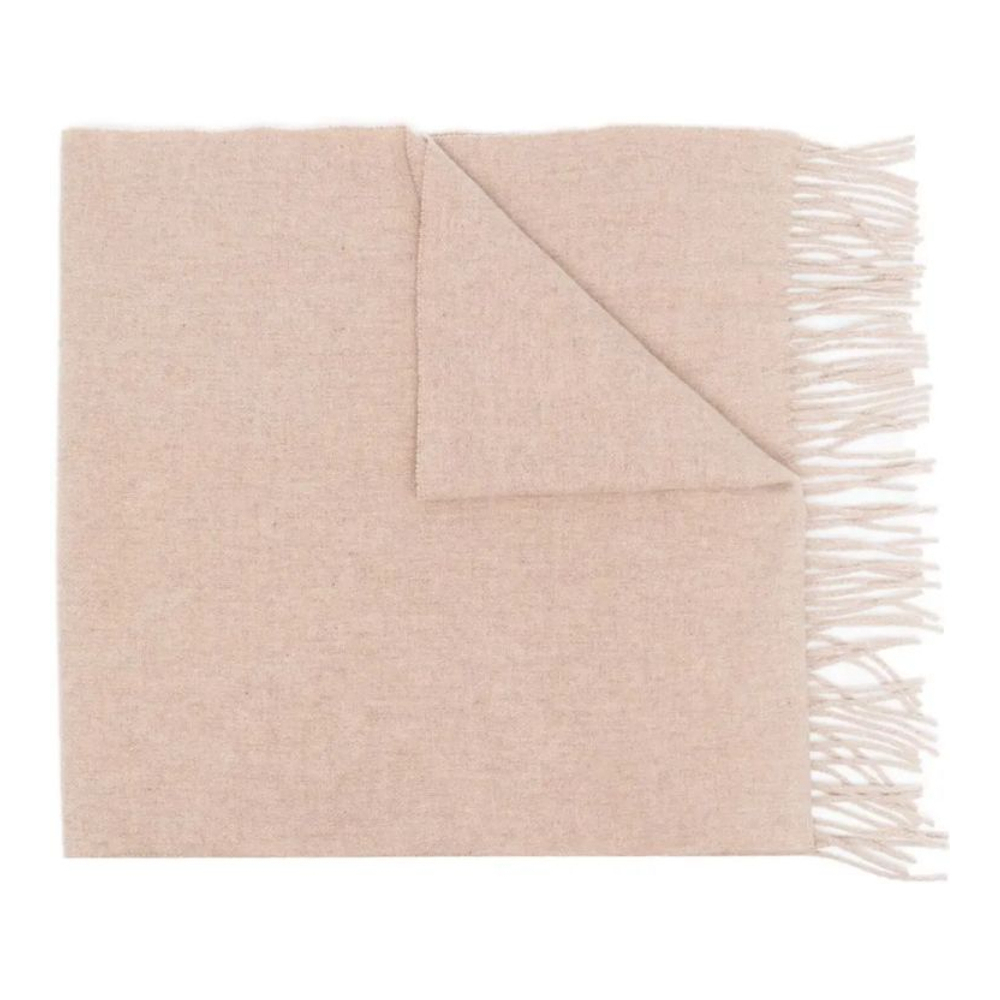 Écharpe en laine 'Fine-Knit Fringe-Edge' pour Femmes