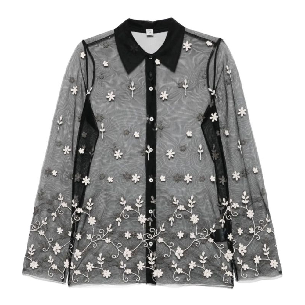 Chemise 'Floral-Embroidered' pour Femmes