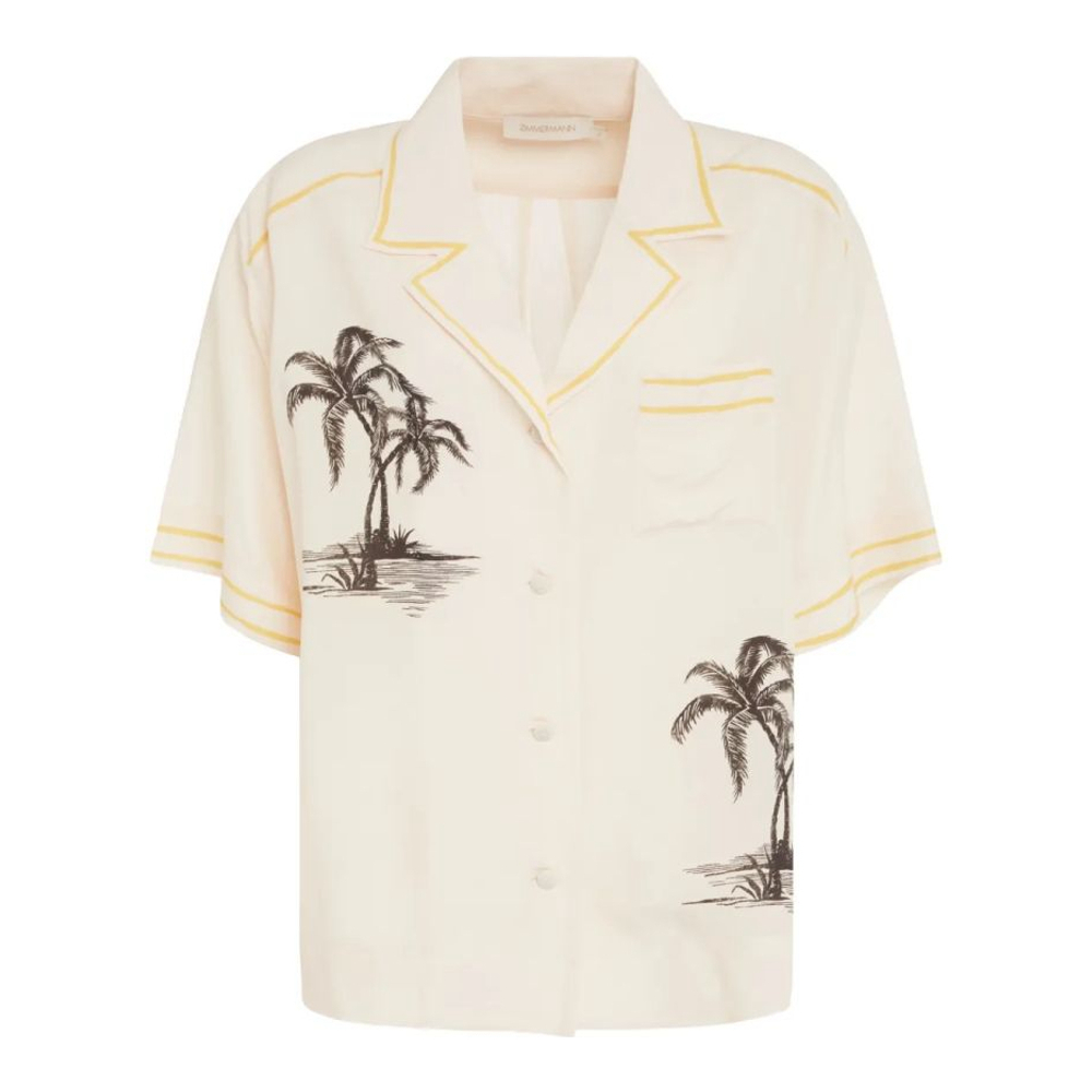 Chemise à manches courtes 'Palm-Tree' pour Femmes