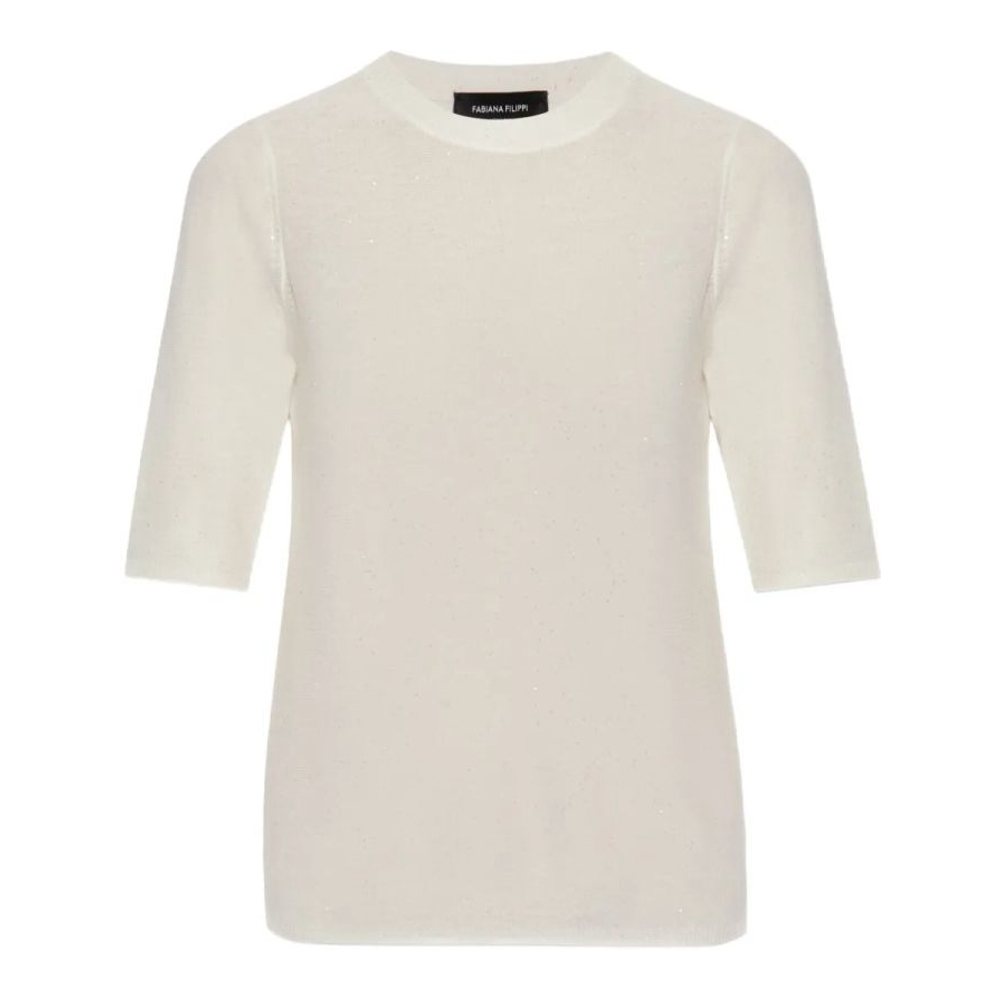 T-shirt 'Sequin-Detail' pour Femmes