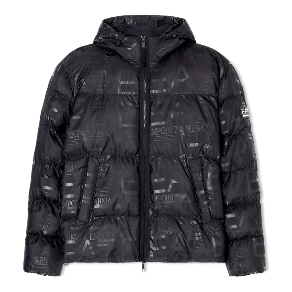 Doudoune 'Hooded With All-Over Logo Print' pour Hommes