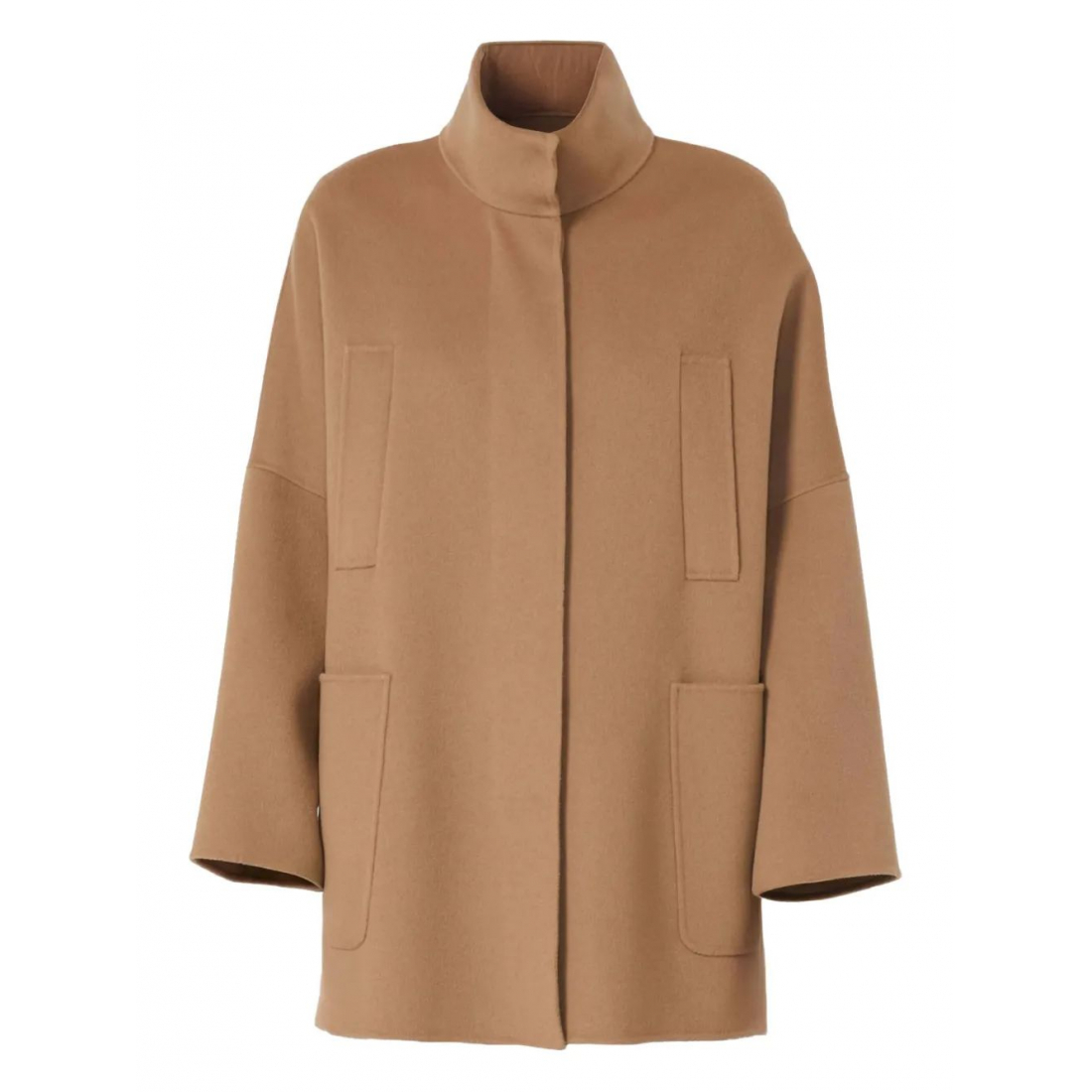 Manteau 'High-Neck Patch-Pocket' pour Femmes