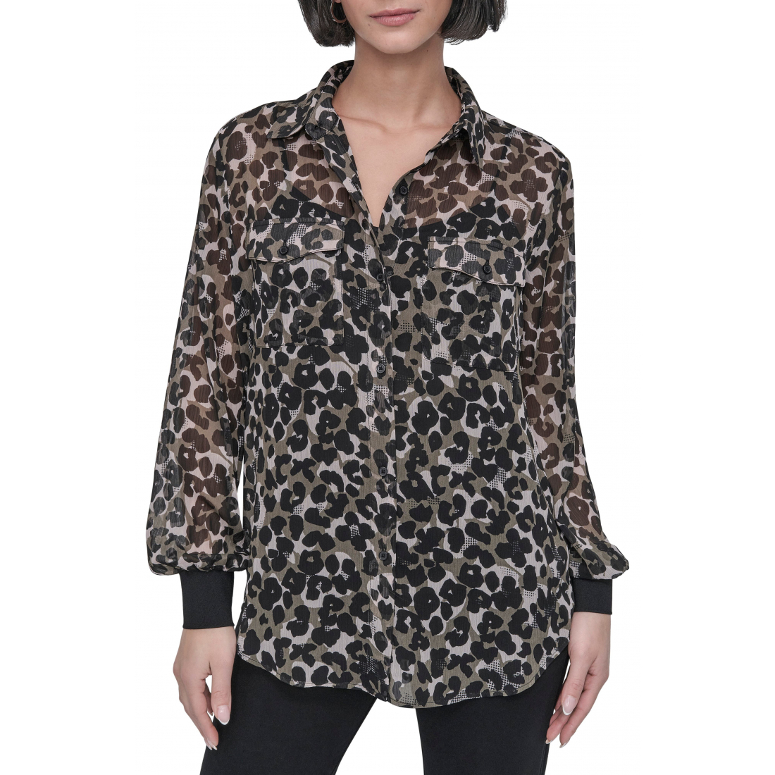 Chemise 'Print Chiffon Tunic' pour Femmes