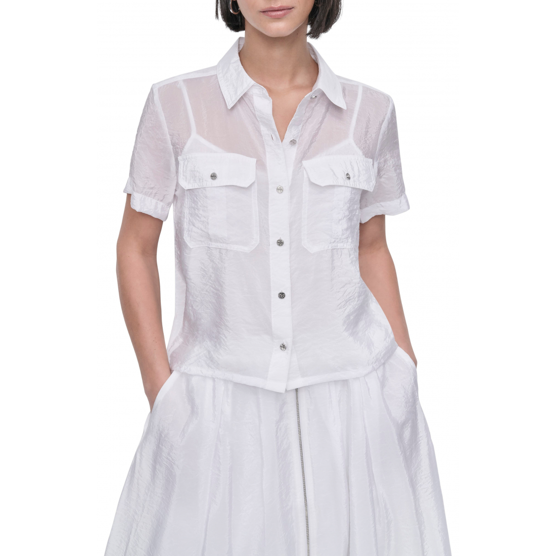 Chemise 'Tech Poplin Button-Up' pour Femmes