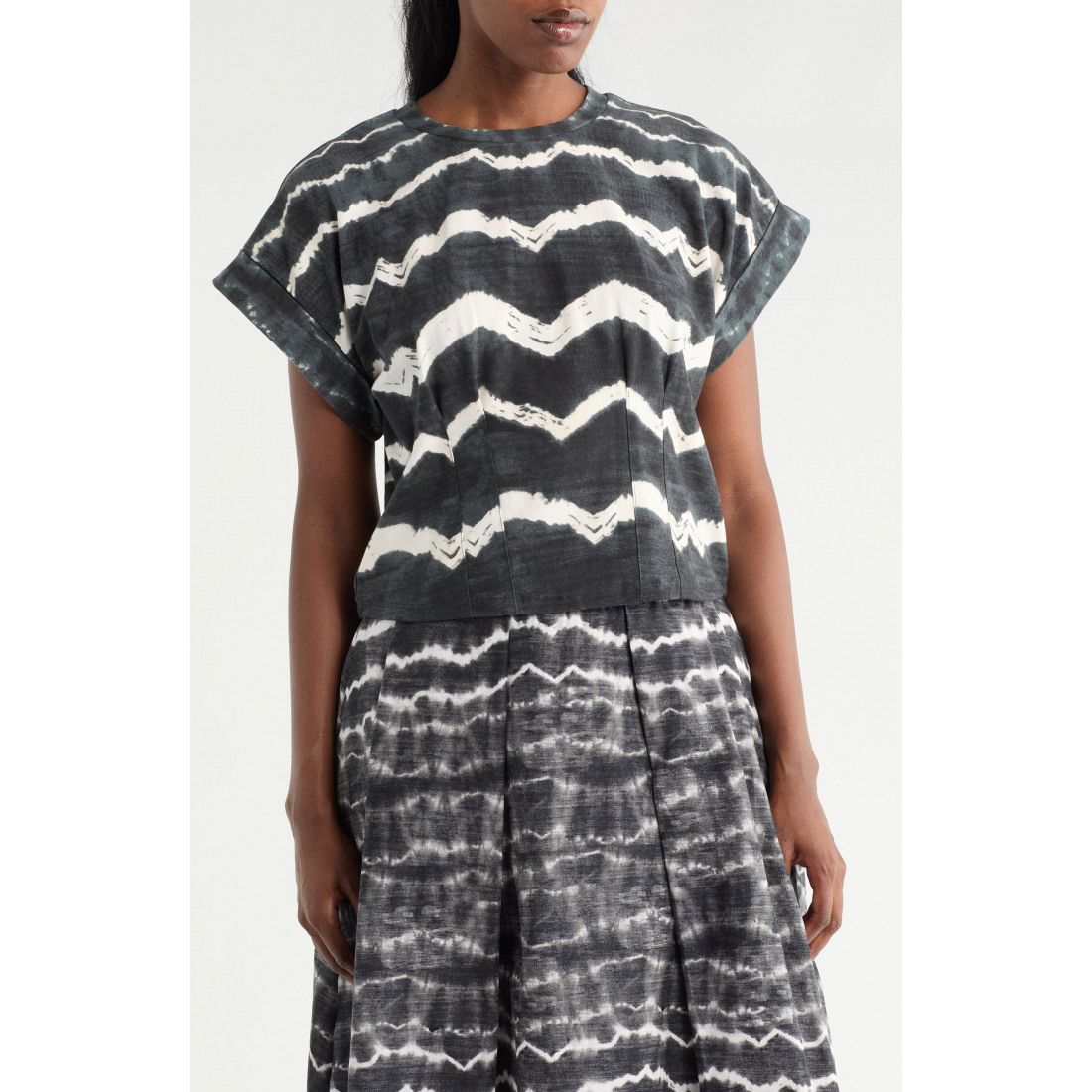 Crop Top 'Dolman Sleeve Pleated' pour Femmes