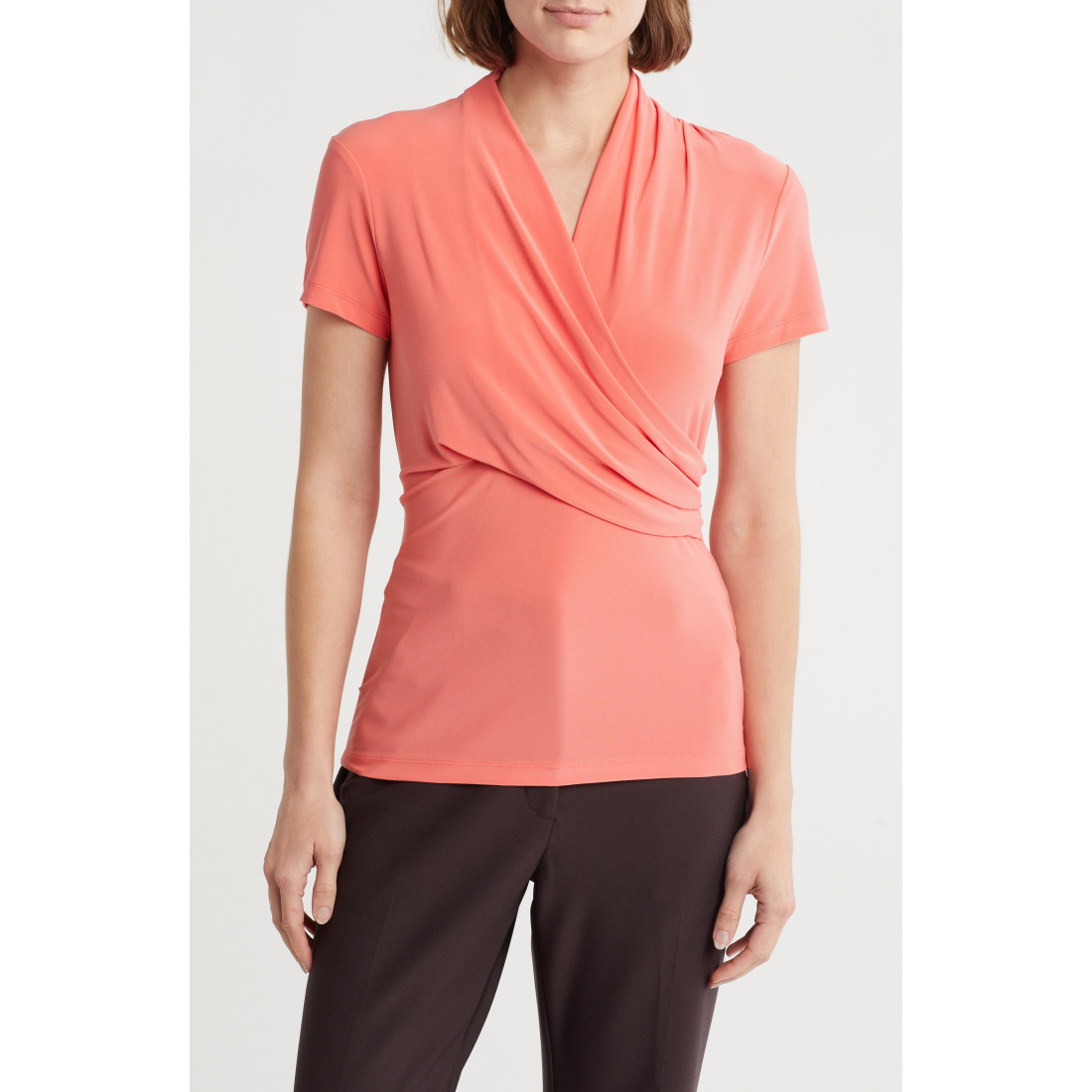 Top à manches courtes 'Draped Knit' pour Femmes