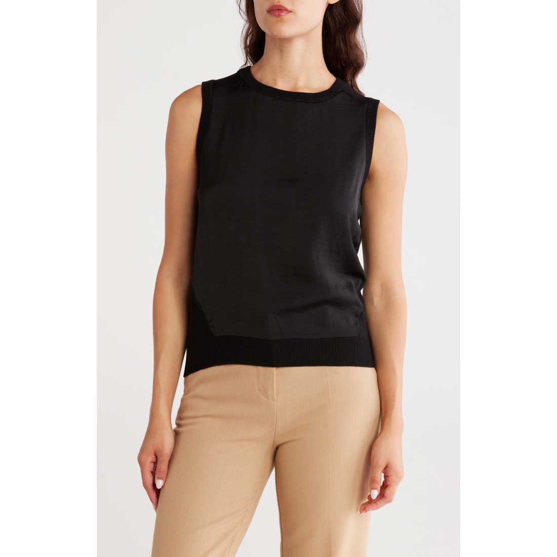 Women's 'Mixed Media' Sleeveless Sweater