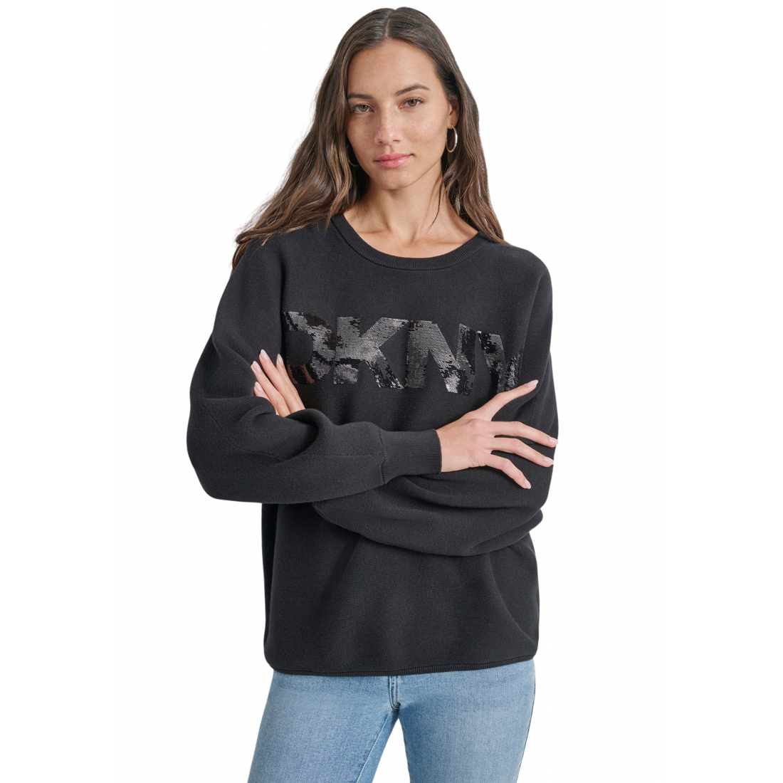 Pull 'Sequin Logo' pour Femmes
