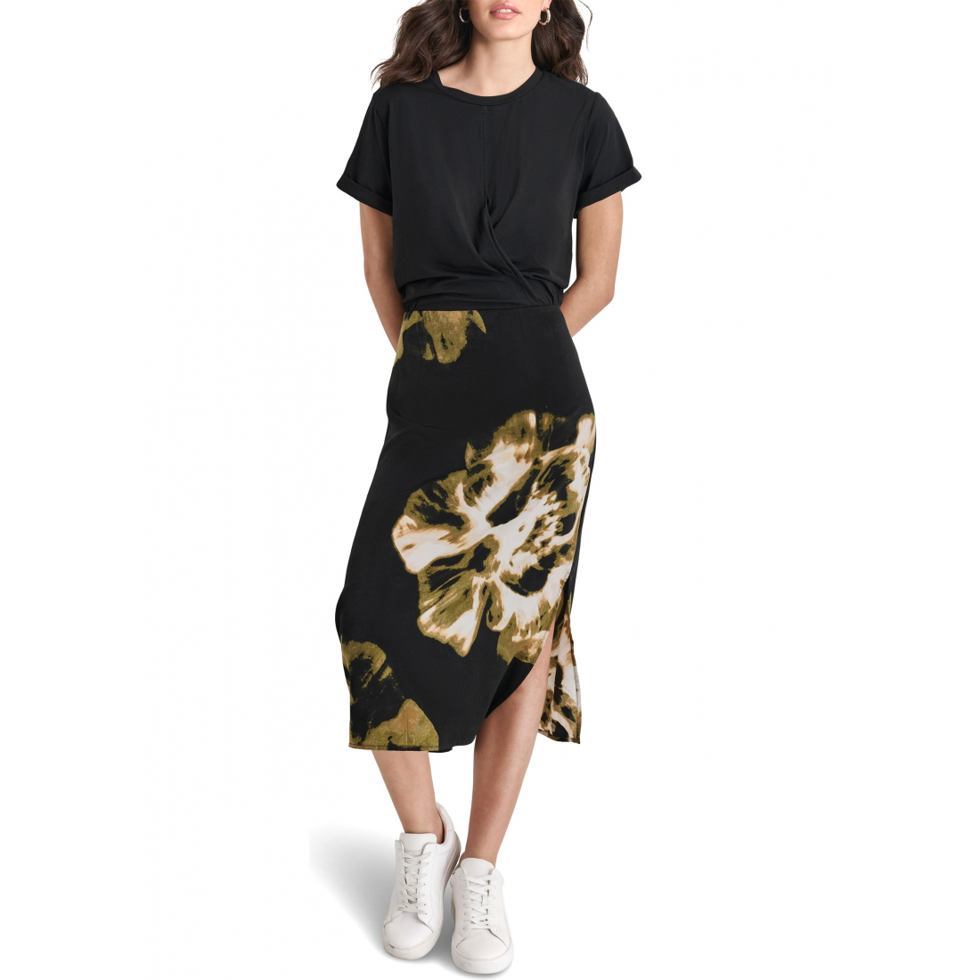 Robe à manches courtes 'Border Print' pour Femmes