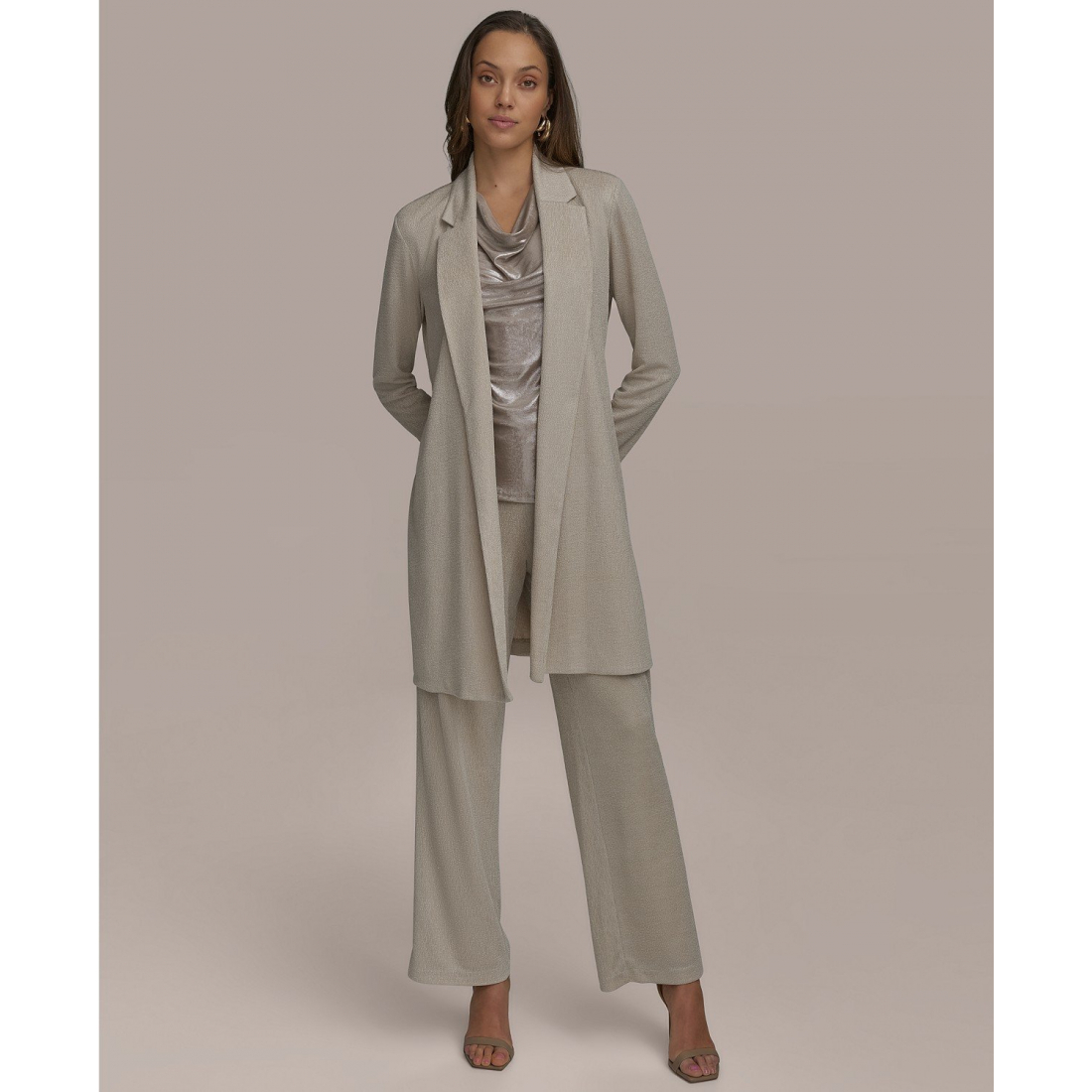 Cardigan 'Belted Metallic' pour Femmes