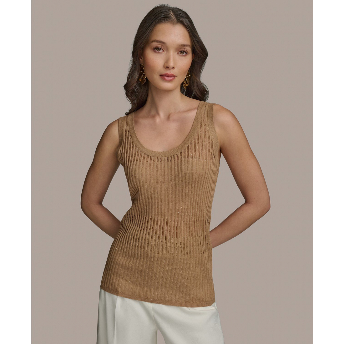 Haut sans manches 'Ribbed Shell' pour Femmes