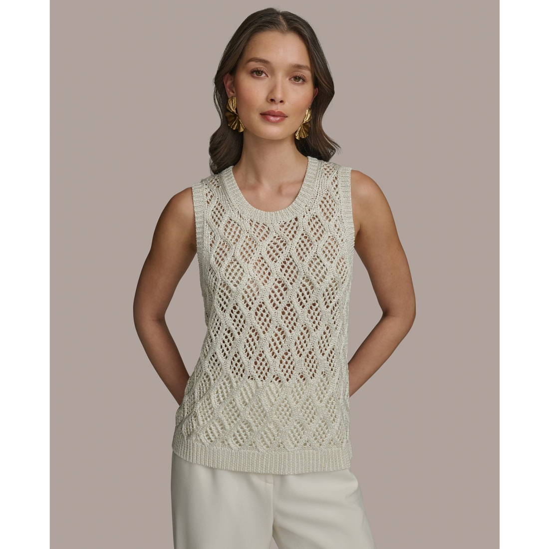 Haut sans manches 'Open-Stitch' pour Femmes