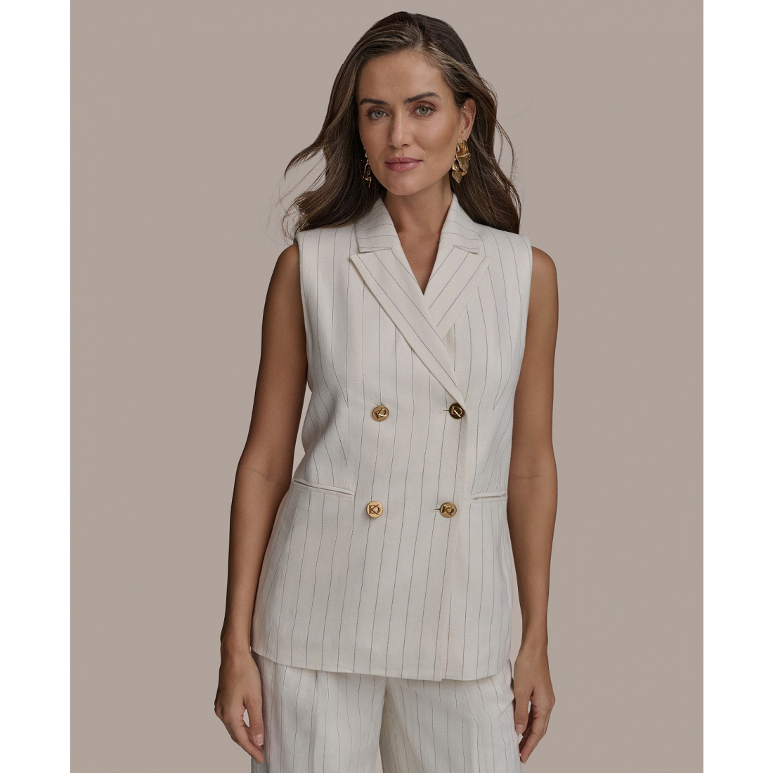 Gilet 'Double-Breasted Pinstripe' pour Femmes