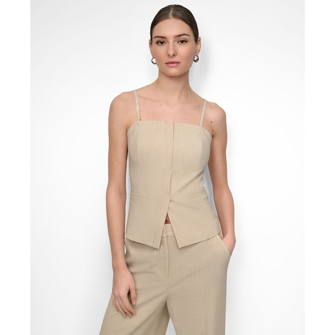 Guêpière Top 'Seersucker Square-Neck' pour Femmes