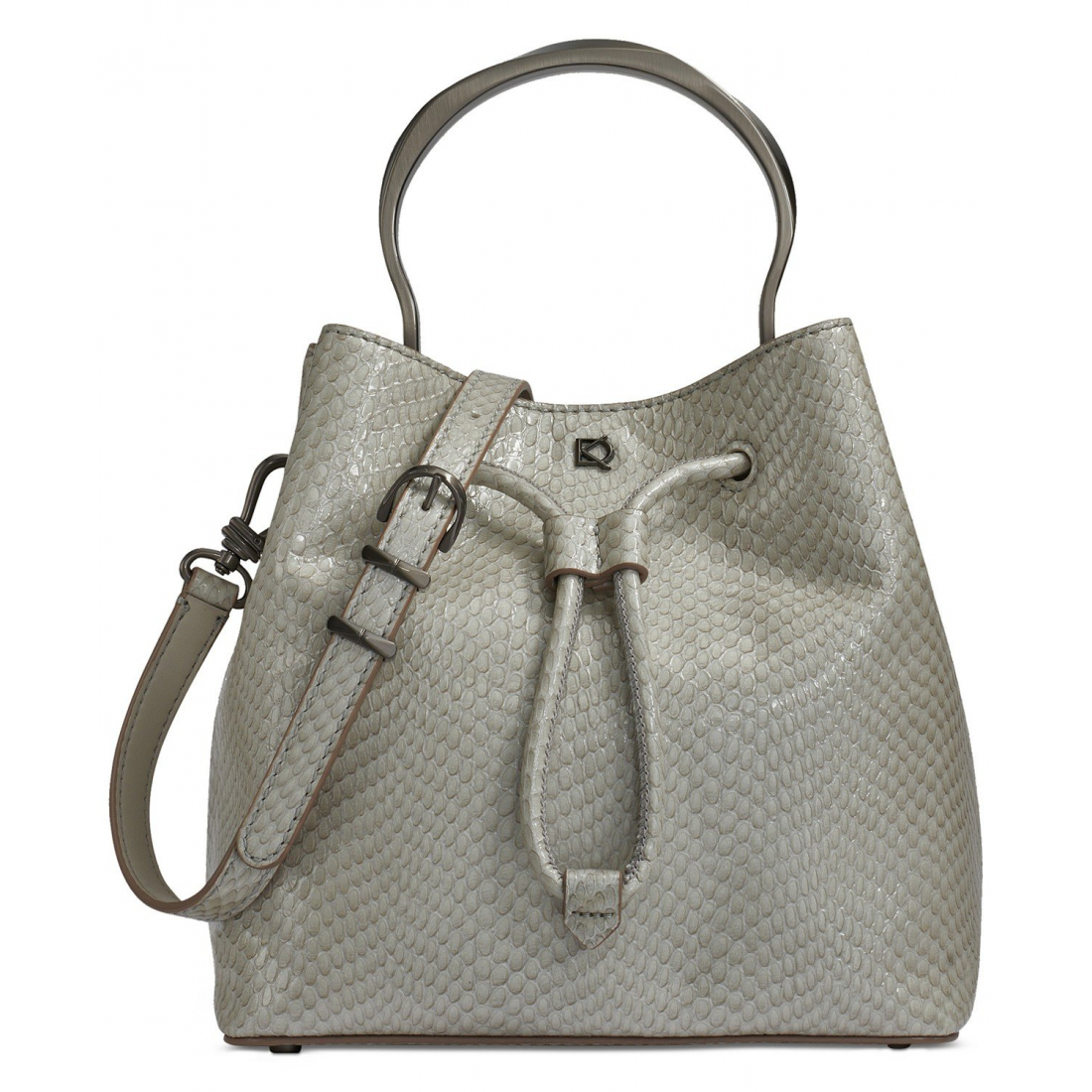 Women's 'Lawrence Python Top Handle' Bucket Bag