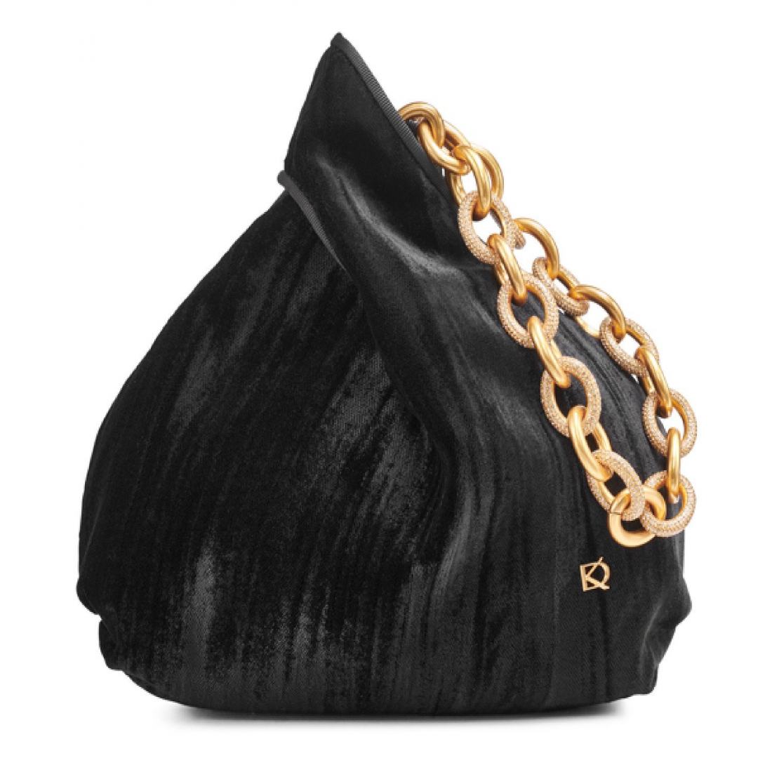 Women's 'Lawrence Velvet Wristlet with Pavé Chain Strap' Top Handle Bag