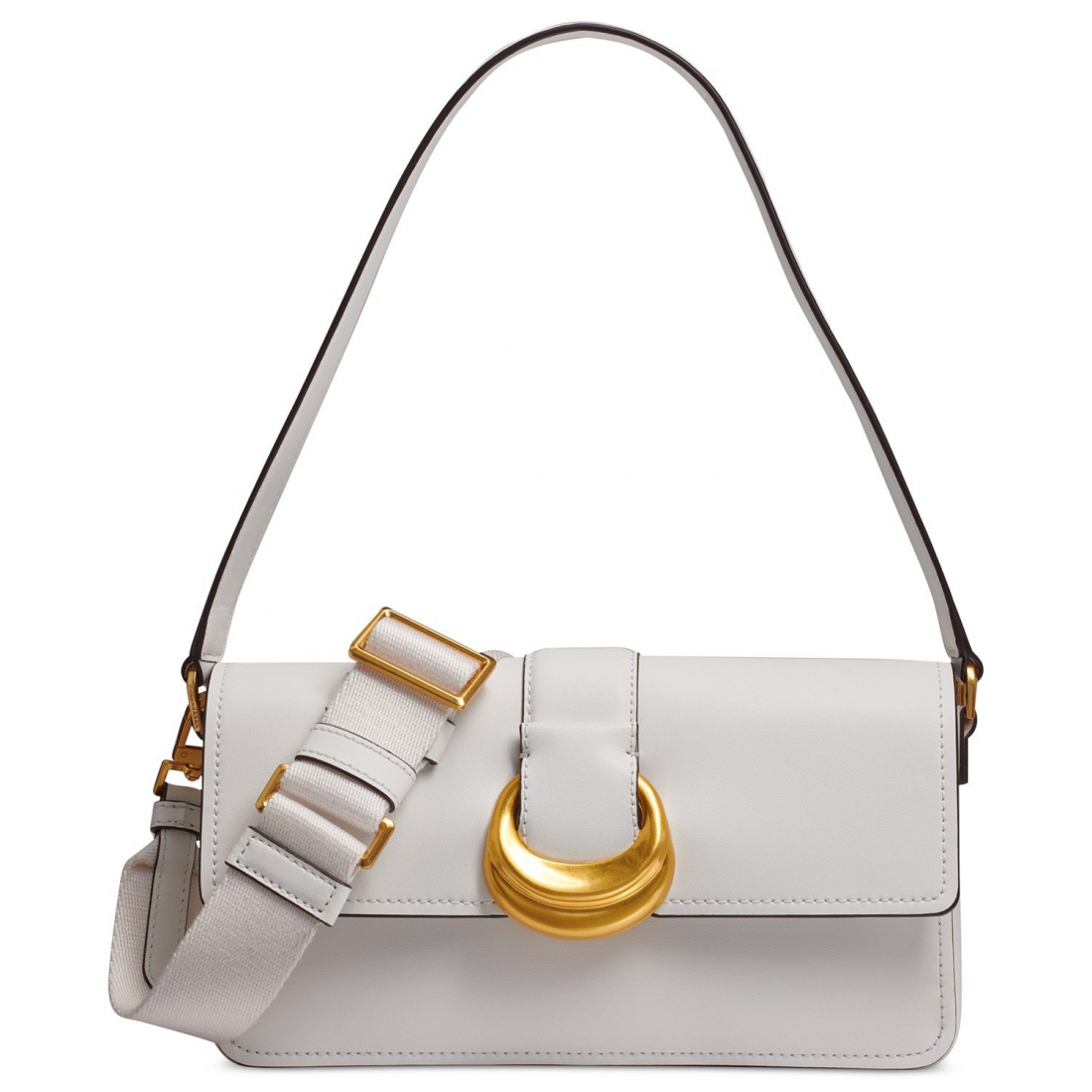 Women's 'Valley Stream Leather Bucklewith Removable Strap' Shoulder Bag