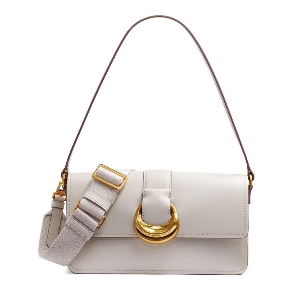 Women's 'Valley Stream Leather Bucklewith Removable Strap' Shoulder Bag