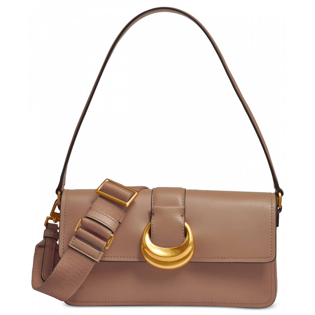 Women's 'Valley Stream Leather Bucklewith Removable Strap' Shoulder Bag