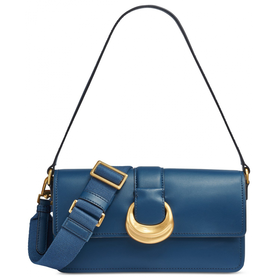 Women's 'Valley Stream Leather Bucklewith Removable Strap' Shoulder Bag