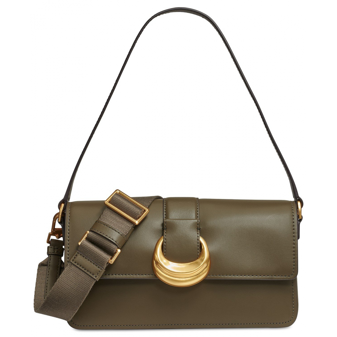 Women's 'Valley Stream Leather Bucklewith Removable Strap' Shoulder Bag