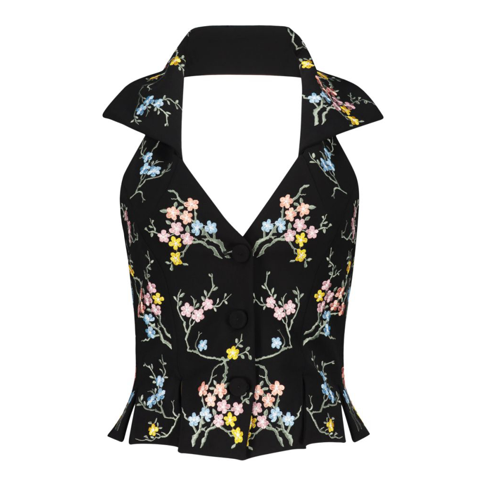 Women's 'Floral Embroidery' Sleeveless Top