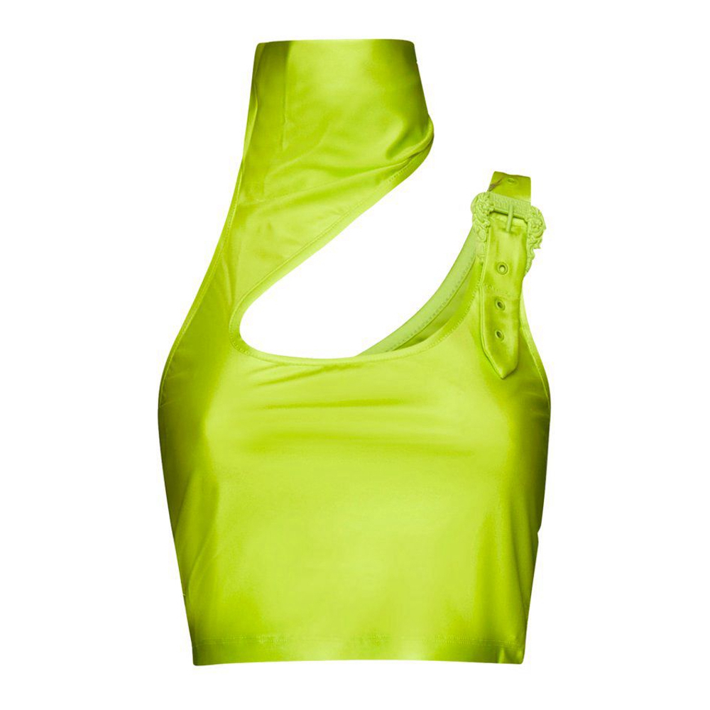 Crop Top 'Baroque Buckle Embellished' pour Femmes