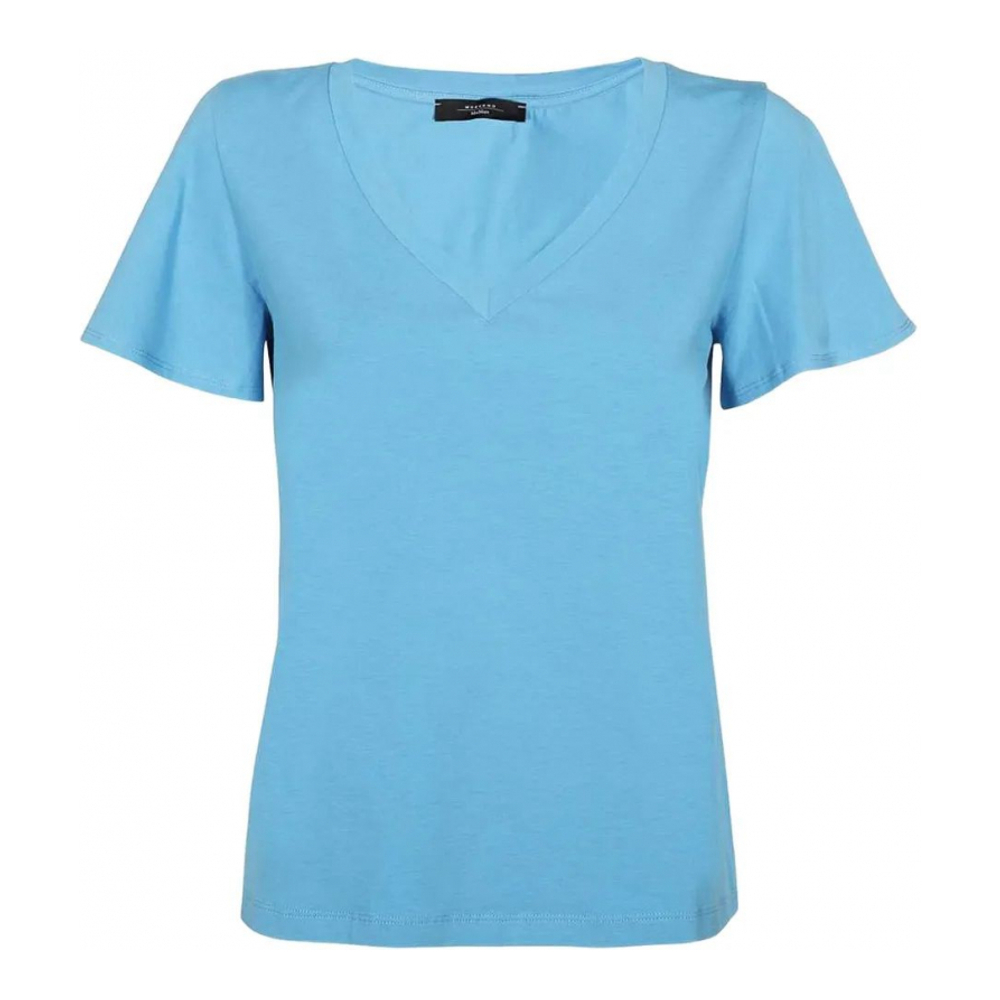 T-shirt 'V-Neck Ruffled-Sleeve' pour Femmes