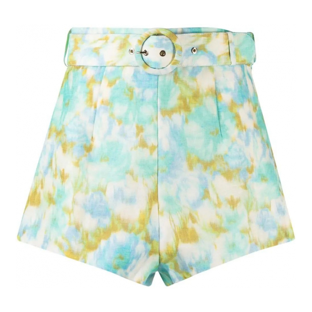 'Printed Belted' Shorts für Damen