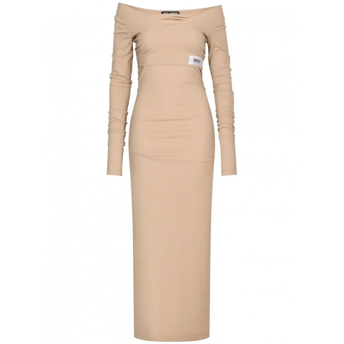 Robe à épaules dénudées 'Number Patch' pour Femmes