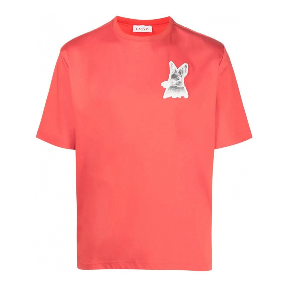 T-shirt 'Motif-Print Short-Sleeve' pour Hommes