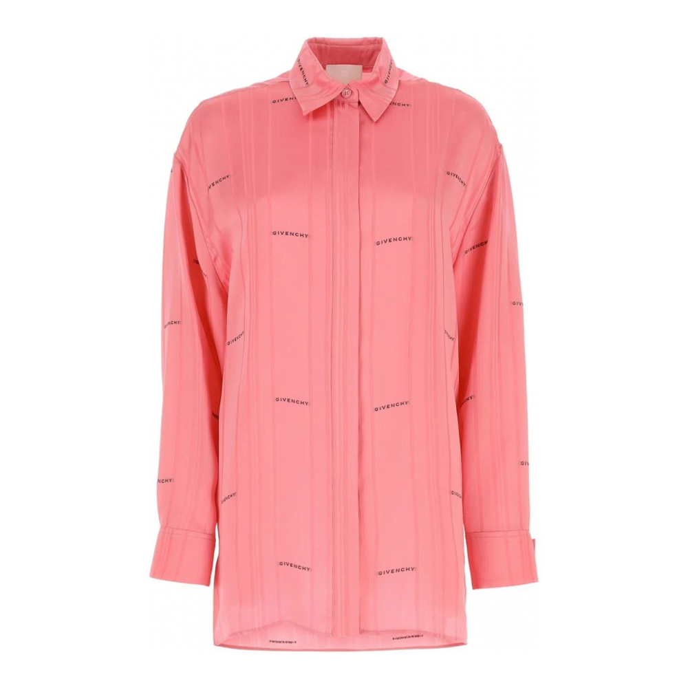 'Oversized Logo Printed' Hemd für Damen