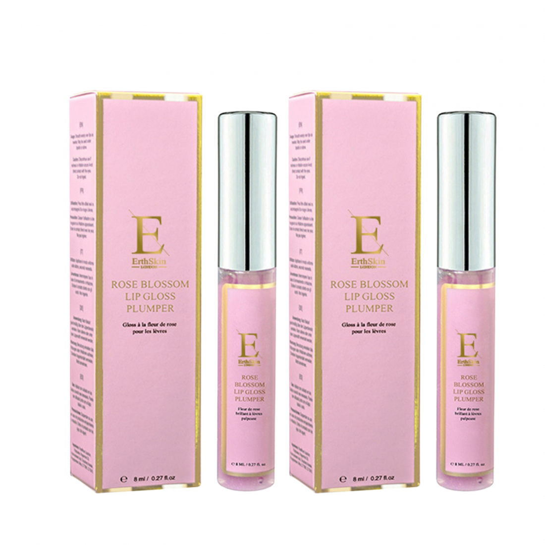 Gloss à lèvres Plumper 'Rose Blossom' - 8 ml, 2 Pièces