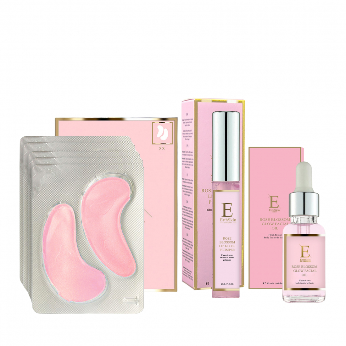 Coffret de soins de la peau 'Rose Blossom' - 3 Pièces