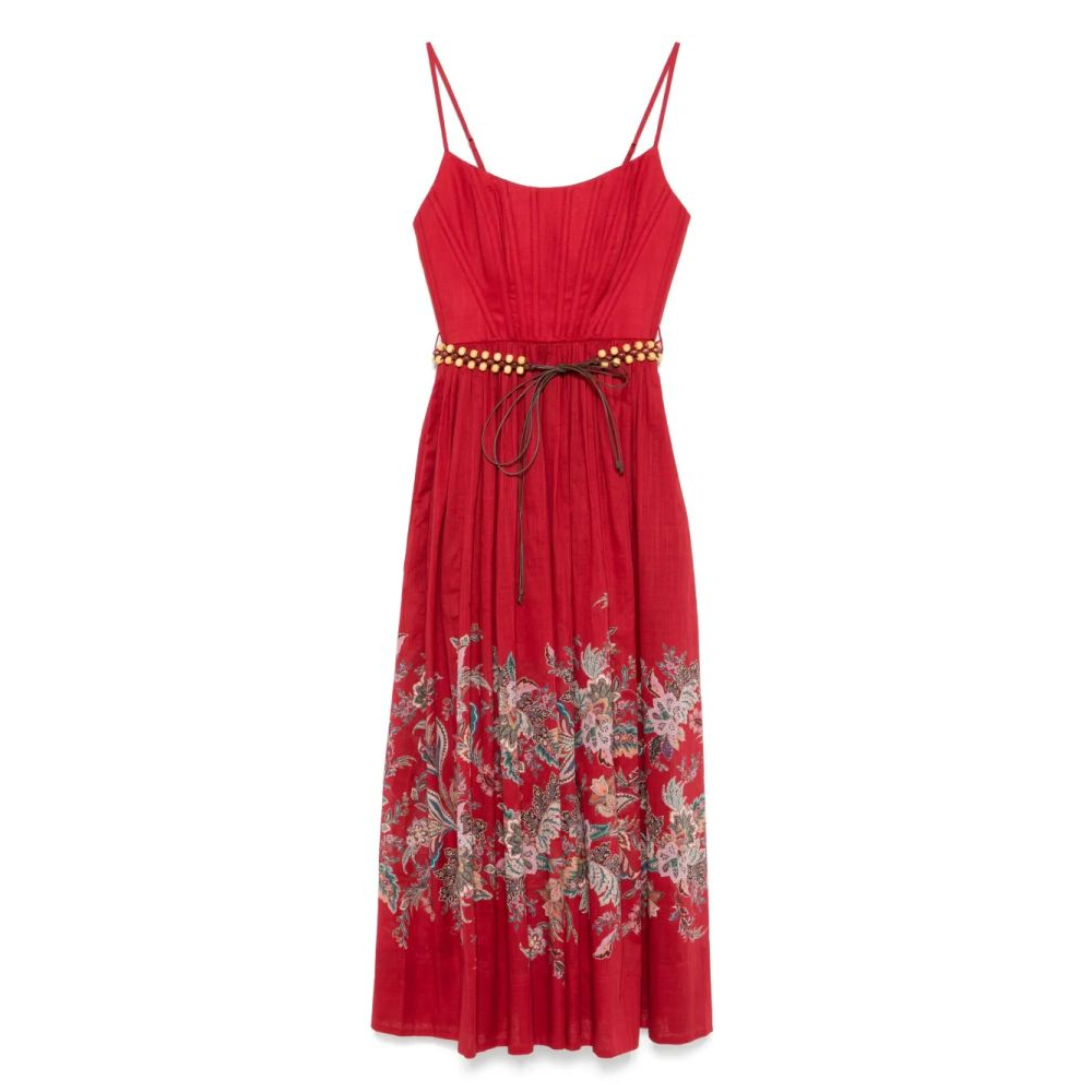 Robe Midi 'Floral-Print' pour Femmes