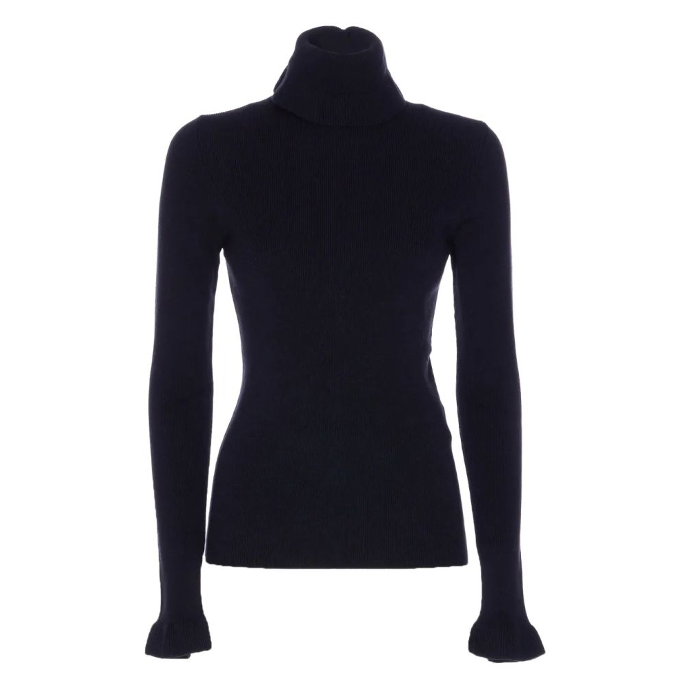 Pull 'High-Neck Ruffled-Cuff' pour Femmes