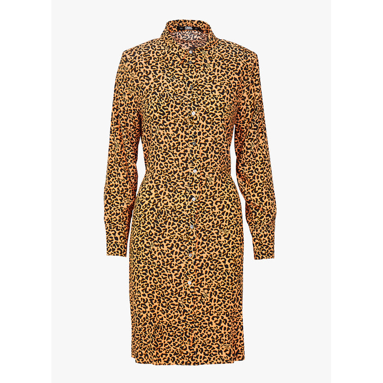 Robe chemise 'Leopard Print' pour Femmes