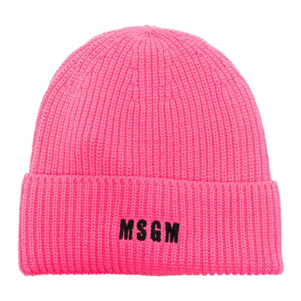 Bonnet 'Logo-Embroidered Ribbed-Knit' pour Femmes