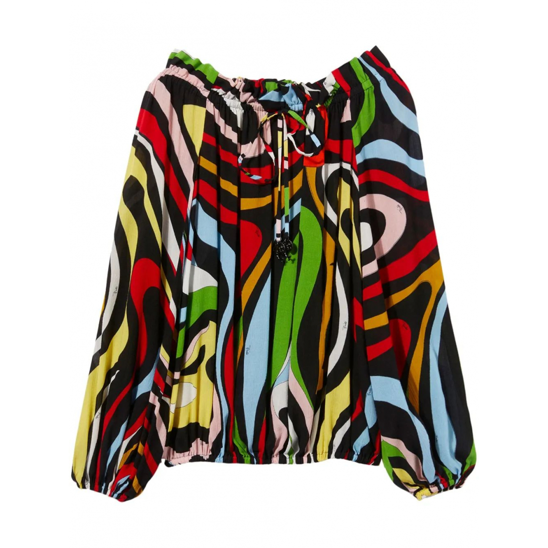 Blouse 'Abstract-Print Off-Shoulder' pour Femmes