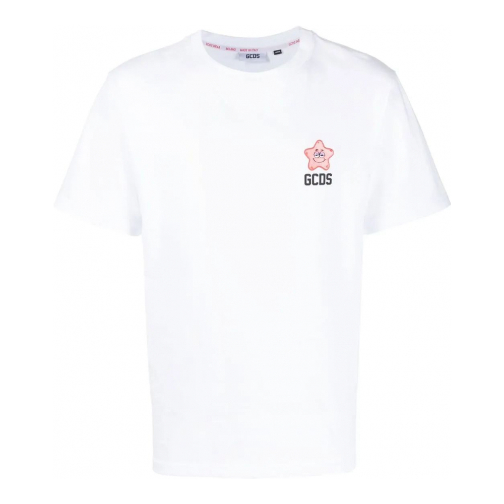 T-shirt 'Star-Patch Logo-Print' pour Hommes