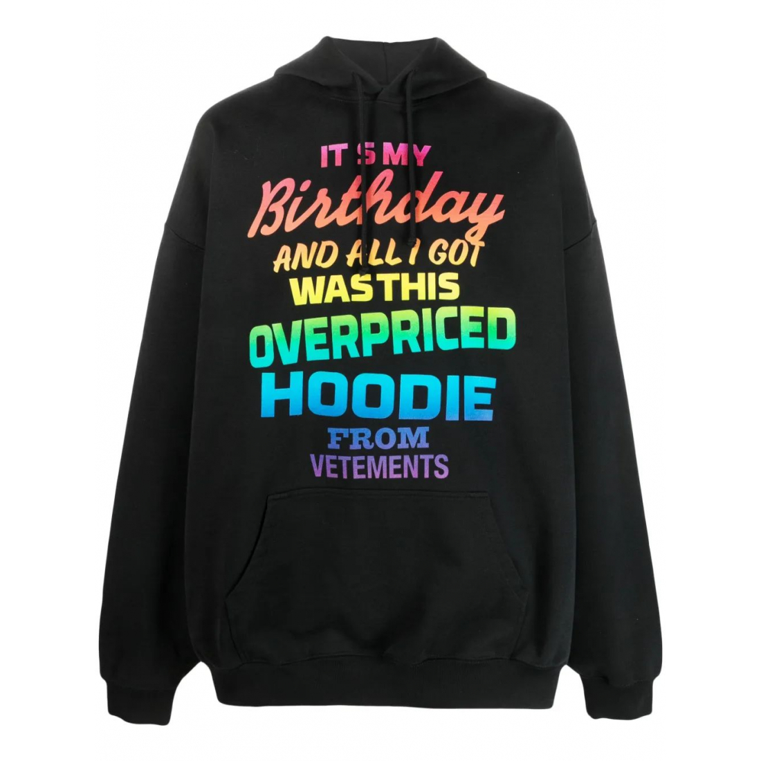 Sweatshirt à capuche  'Rainbow Text-Print' pour Hommes