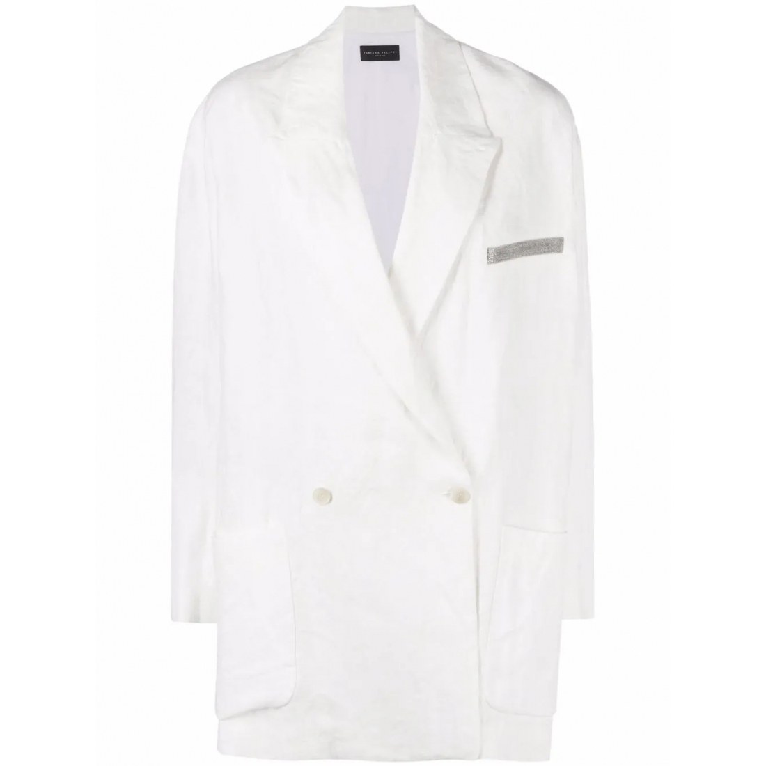 Blazer 'Metallic Detail Double Breasted' pour Femmes