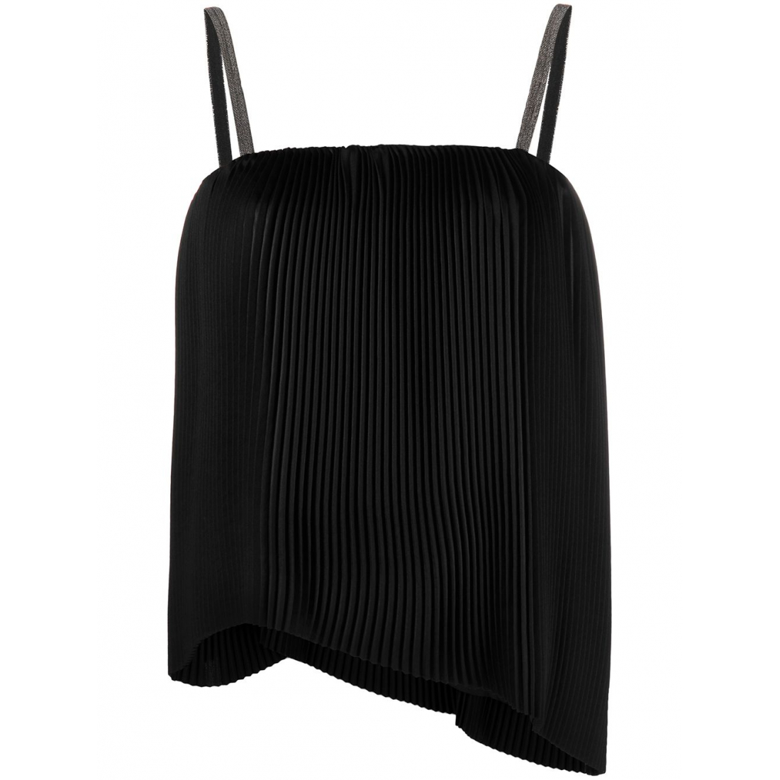 Haut sans manches 'Pleated Metallic-Trim' pour Femmes