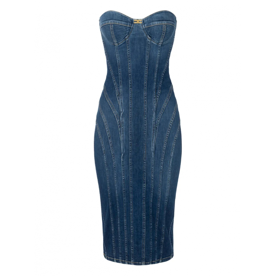 Women's 'Strapless Denim' Midi Dress