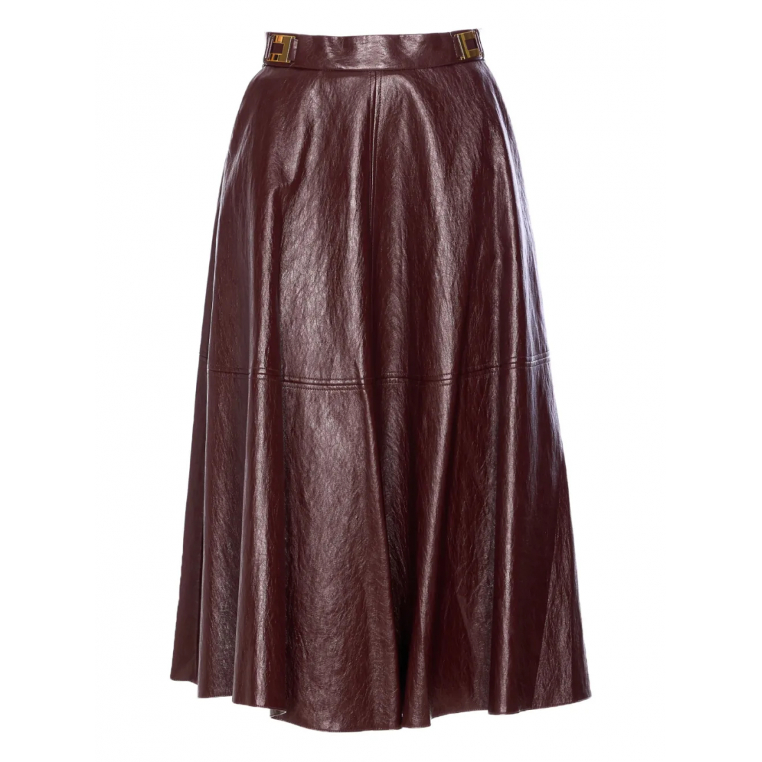 Jupe Midi 'Crackled Plaque-Logo' pour Femmes