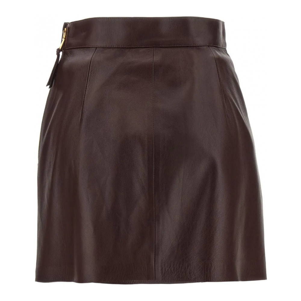 Women's 'Zip-Fastening Wrap' Mini Skirt