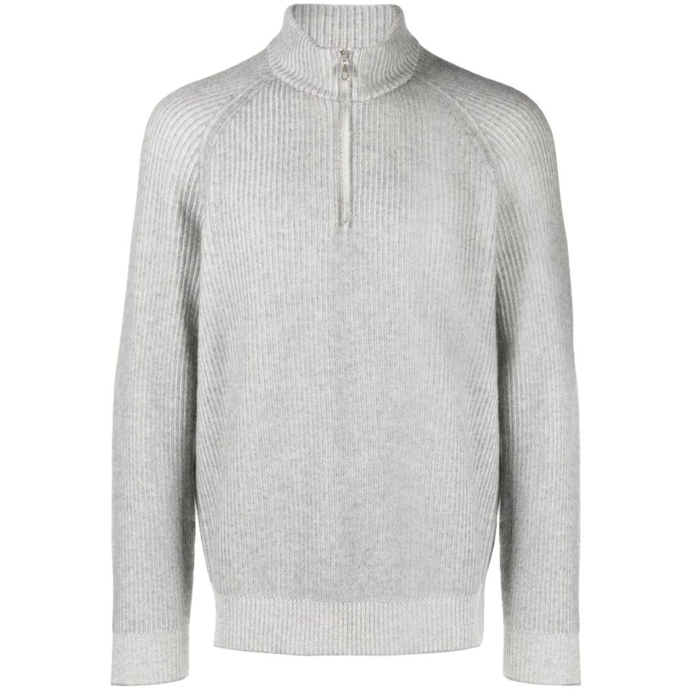 Pull à col roulé 'Zip-Up Ribbed' pour Hommes