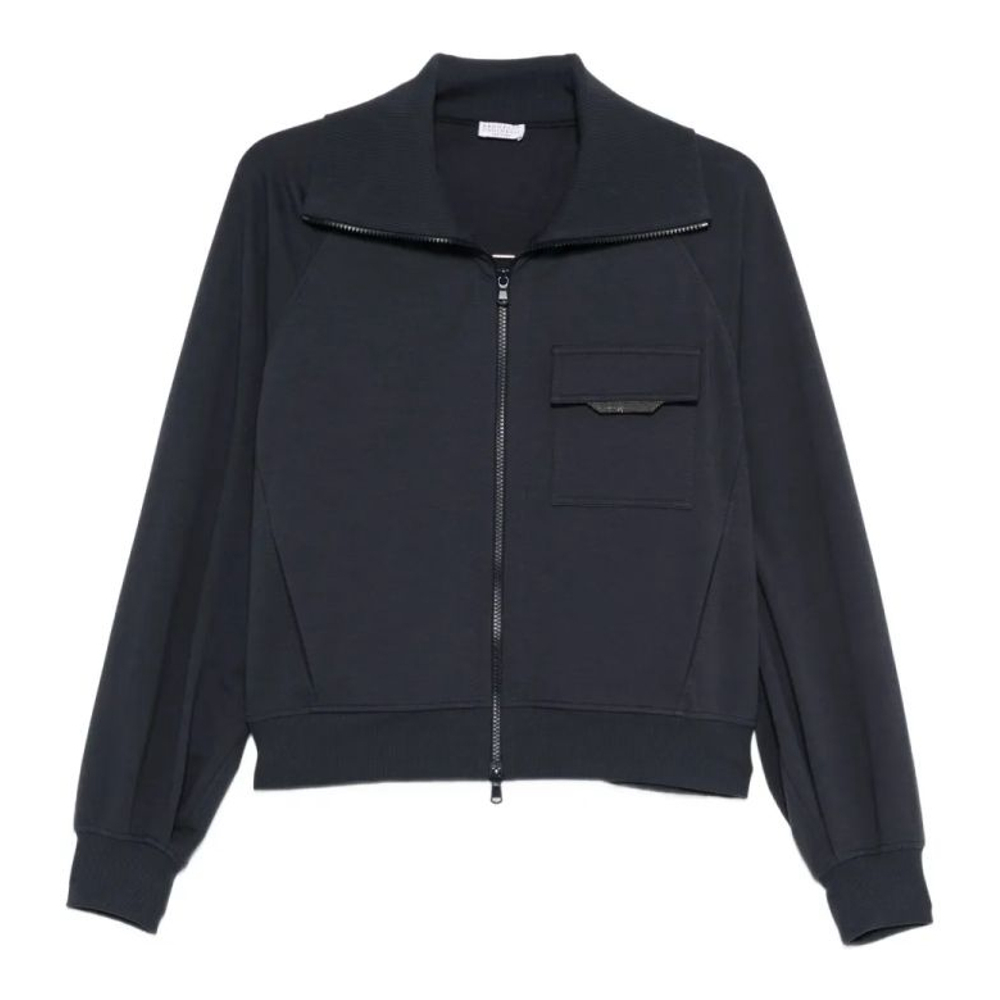 Veste 'Zip-Fastening Patch-Pocket' pour Femmes